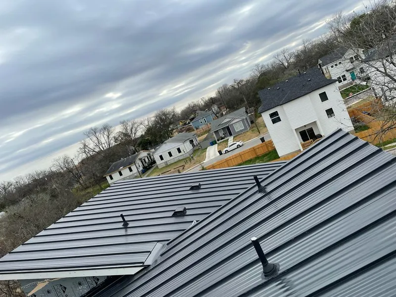 Standing seam metal roof panels with vents for Skylight Repair in Morrilton